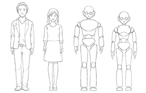 人型ロボット イメージ比較用イラスト